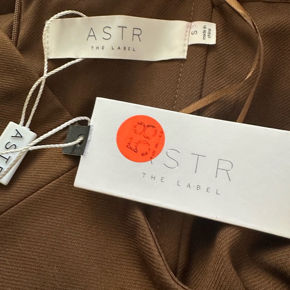 NWT Astr Chocolate Strapless Jumpsuit - Picture 7 of 8